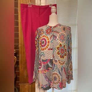 Super cute complete outfit: Desigual blouse and Vince Camuto Pants